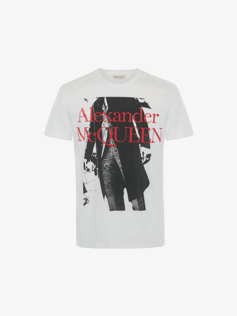 Camisetas Alexander McQueen Atelier Print Hombre - Blancos - Mexico 295-ROVAPS